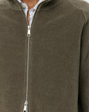 mfpen Leisure Zip Up in Faded Taupe Jersey Cord blues store www.bluesstore.co
