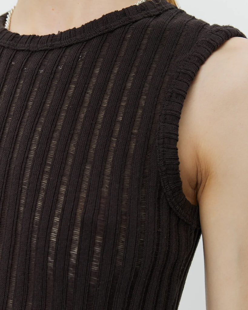 mfpen Vacant Top - Dark Brown Ajour Stripe blues store www.bluesstore.co