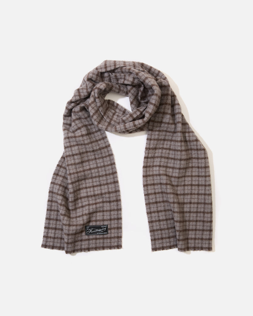 mfpen Wool scarf in Blue check blues store www.bluesstore.co