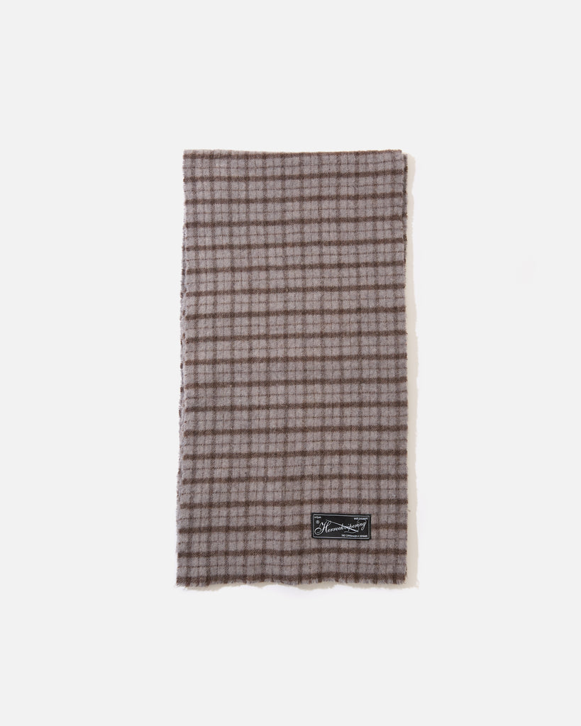 mfpen Wool scarf in Blue check blues store www.bluesstore.co