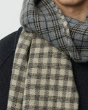 mfpen Wool scarf in Grey double faced blues store www.bluesstore.co