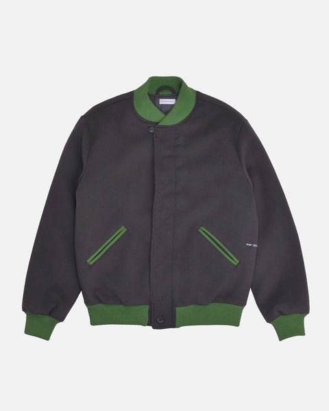 Varsity Jacket - Charcoal / Foliage