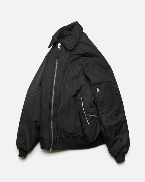 Flight Jacket in Black from the Pop Trading Company Autumn / Winter 2023 collection blues store www.bluesstore.co