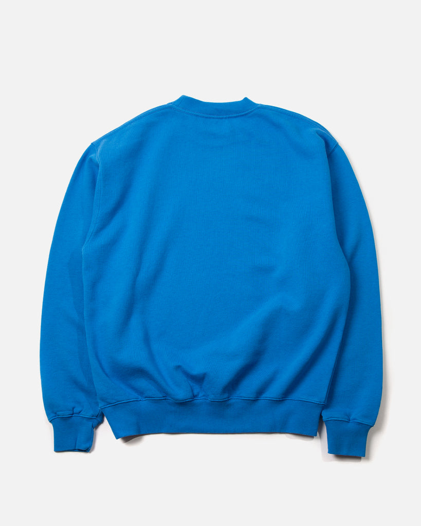 "Audio/Visual"Energie" Crewneck in Azur Blue from the Public Possession Spring / Summer 2023 collection blues store www.bluesstore.co