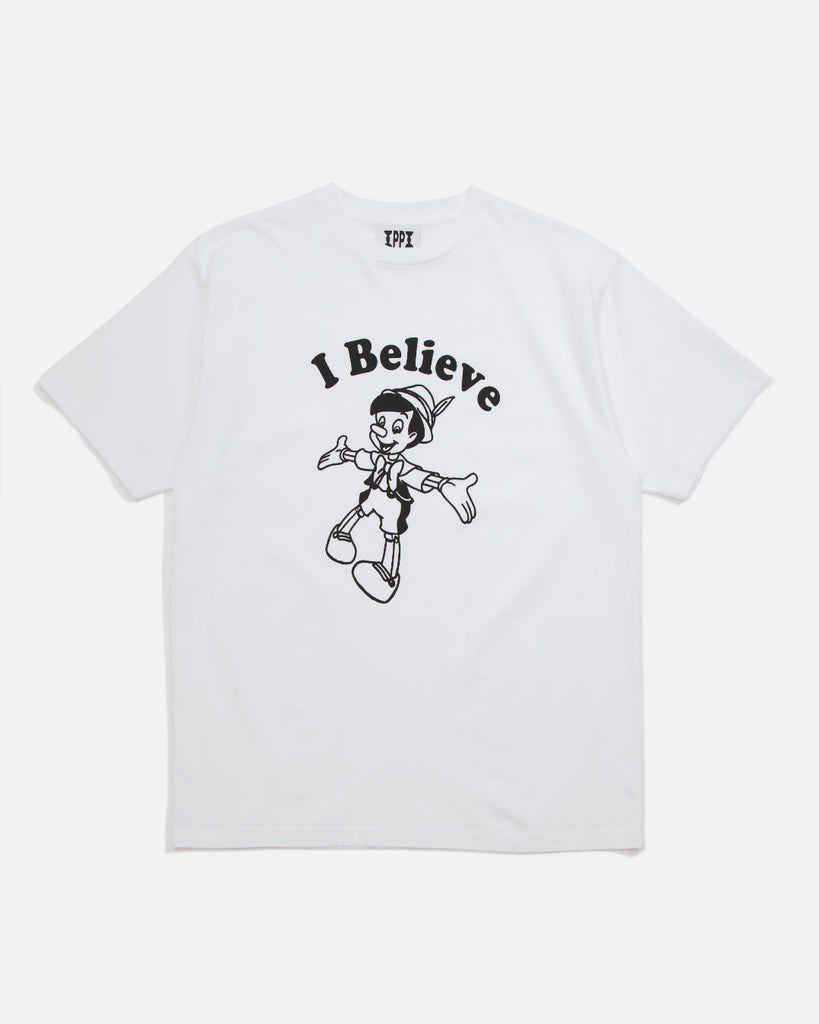 "I Don't Believe" T-Shirt in White from the Public Possession Spring / Summer 2023 collection blues store www.bluesstore.co