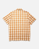 Seersucker Short Sleeve Shirt in Golden Brown Plaid from Sexhippies blues store www.bluesstore.co