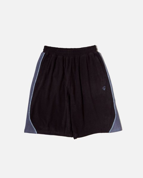 sexhippies Grid Fleece Shorts in Black blues store www.bluesstore.co