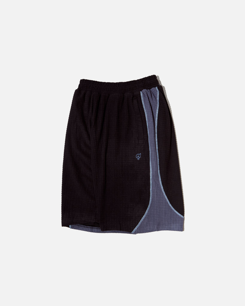 sexhippies Grid Fleece Shorts in Black blues store www.bluesstore.co