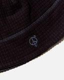 sexhippies Reversible Grid Fleece Beanie in Black / Mid Grey blues store www.bluesstore.co