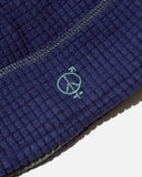 sexhippies Reversible Grid Fleece Beanie in Navy / Sage blues store www.bluesstore.co