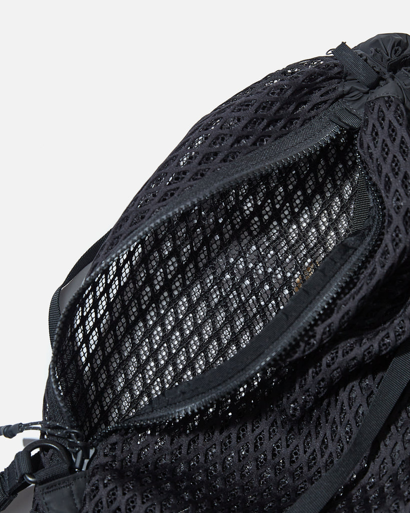 snow peak Double Face Mesh Shoulder Bag in Black blues store www.bluesstore.co