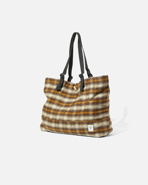 South2 West8 Canal Park Tote - Acrylic Plaid - Yellow / Brown