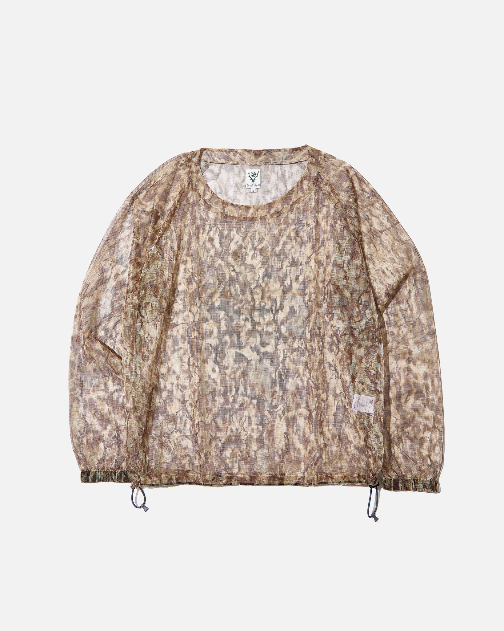 South2 West8 Bush Crew Neck Shirt in Horn Camo Lightweight Mesh