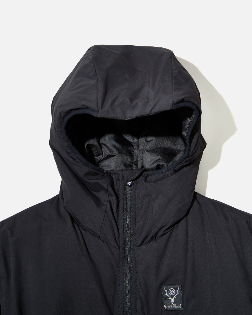 south2 west8 Insulator Zipped Parka Poly Peach Skin in Black blues store www.bluesstore.co