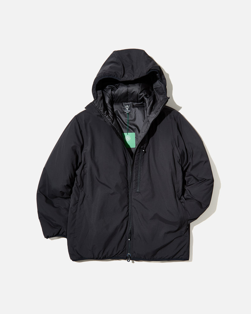 south2 west8 Insulator Zipped Parka Poly Peach Skin in Black blues store www.bluesstore.co