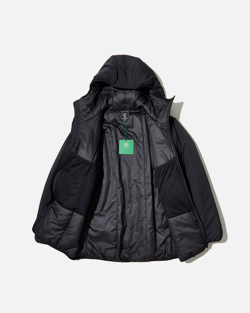 south2 west8 Insulator Zipped Parka Poly Peach Skin in Black blues store www.bluesstore.co