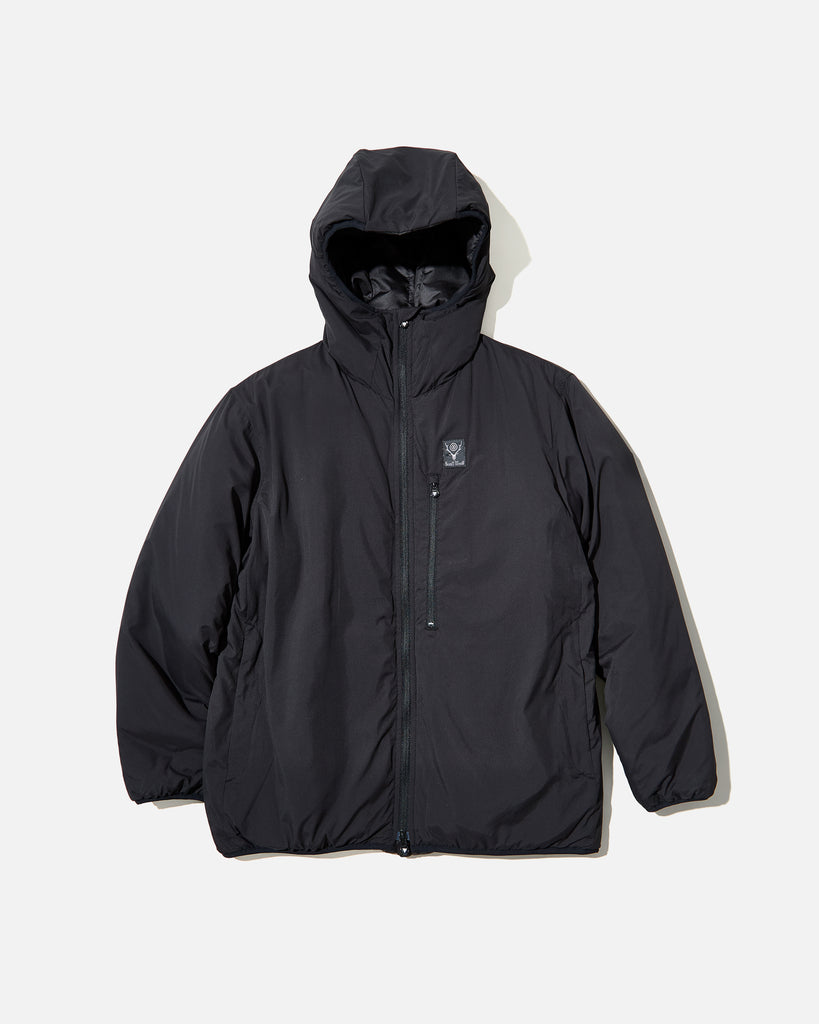south2 west8 Insulator Zipped Parka Poly Peach Skin in Black blues store www.bluesstore.co