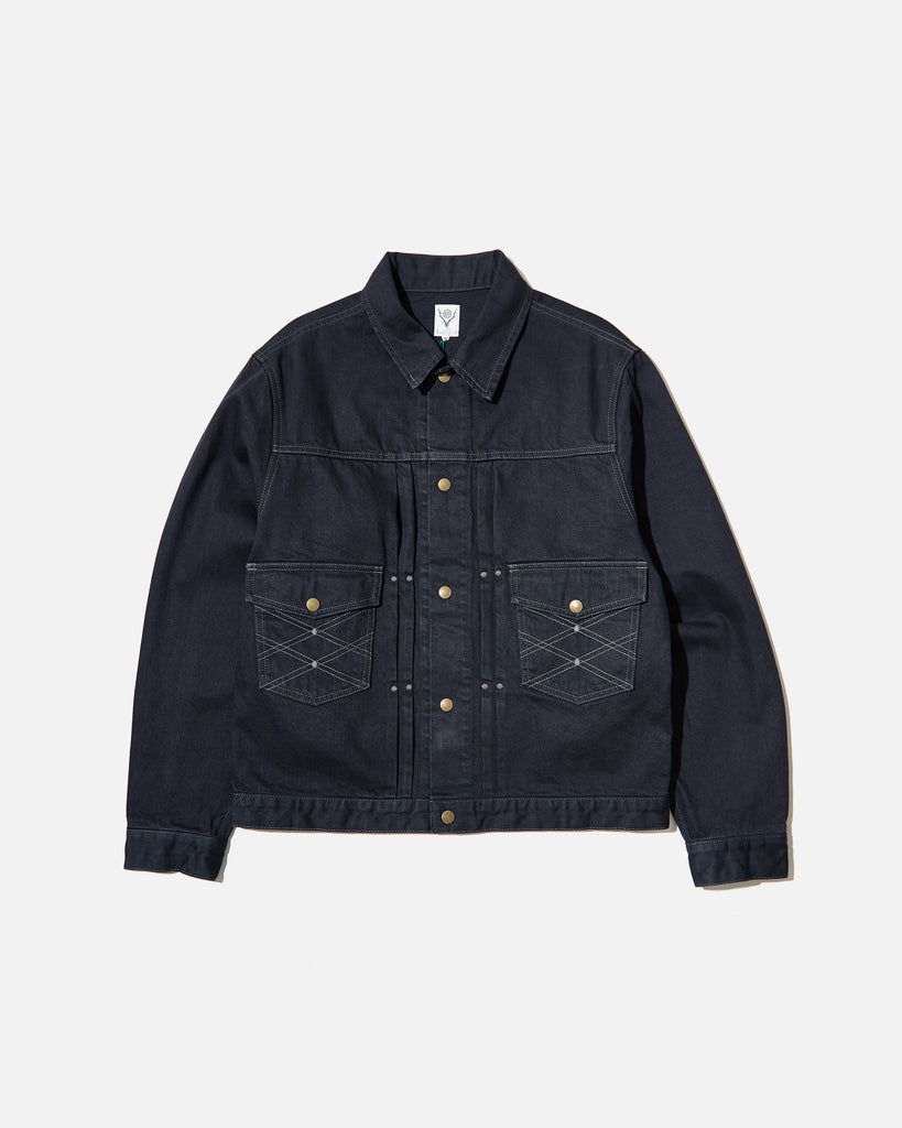 south2 west8 Jean Jacket 13.5oz Denim in Black blues store www.bluesstore.co