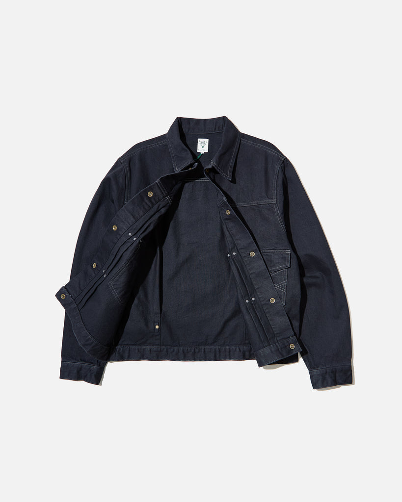 south2 west8 Jean Jacket 13.5oz Denim in Black blues store www.bluesstore.co