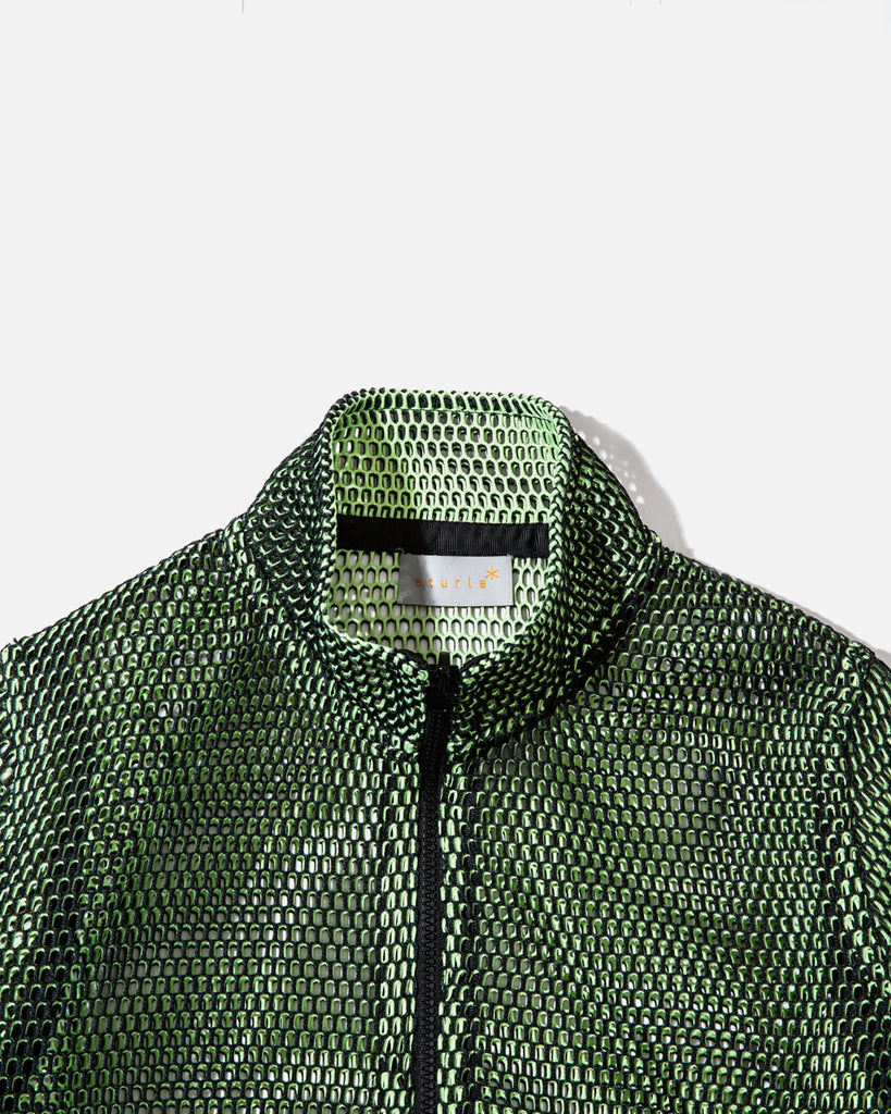 Sturla Reversible Box Zip Up in Green and Black from the brands Momentary Detachment Collection blues store www.bluesstore.co
