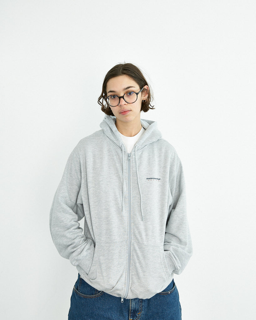 thisisneverthat DSN-Logo Zip Hoodie in Heather Grey blues store www.bluesstore.co