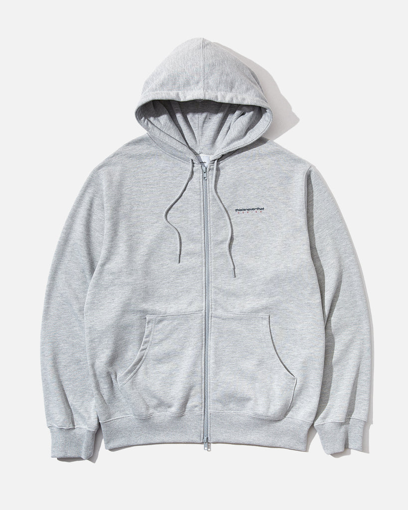 thisisneverthat DSN-Logo Zip Hoodie in Heather Grey blues store www.bluesstore.co