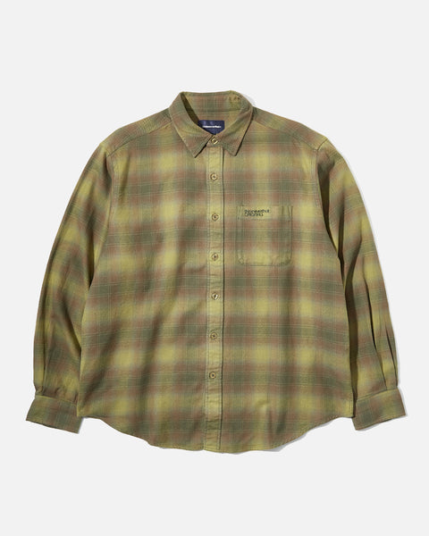 thisisneverthat Flannel Check Shirt in Olive blues store www.bluesstore.co