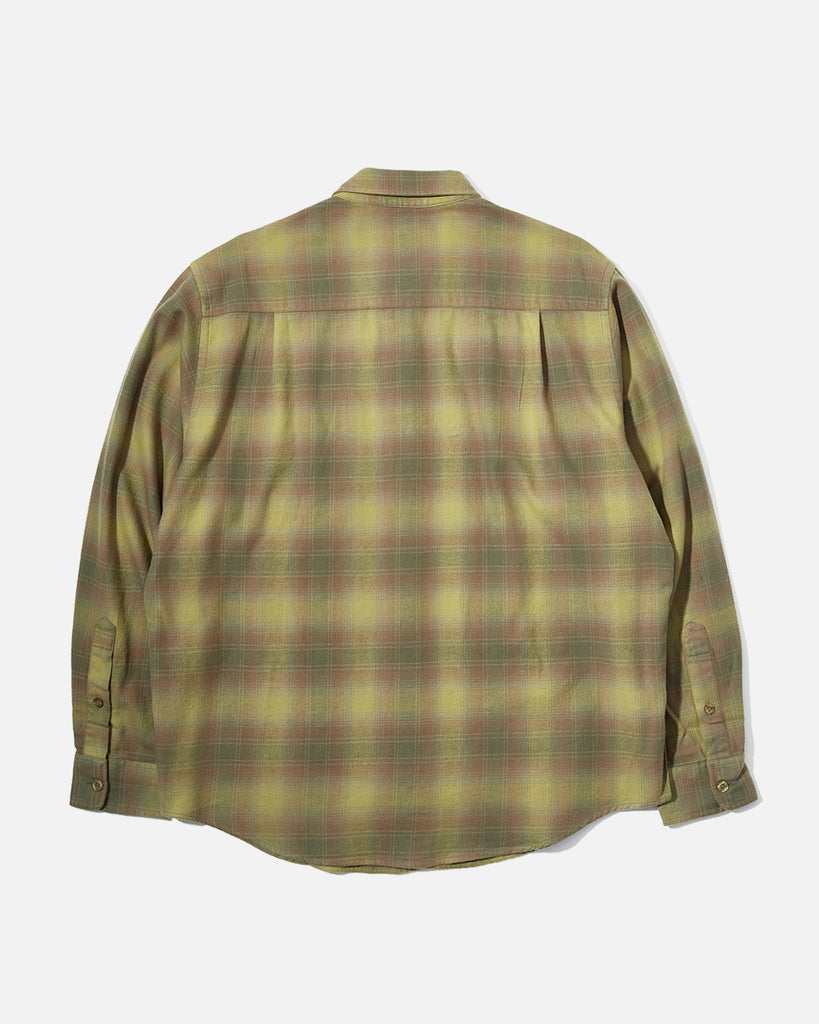 thisisneverthat Flannel Check Shirt in Olive blues store www.bluesstore.co