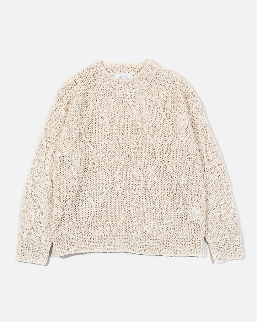 US2336 Knitted Pullover in Off White from the Unused Spring / Summer 2023 collection blues store www.bluesstore.co