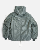 US2348 Buzz Rickson's MA1 Hooded Jacket in Sage Green blues store www.bluesstore.co