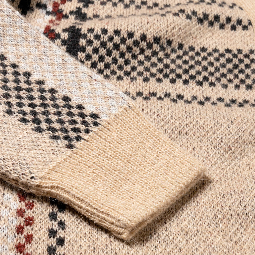 Johnny Plaid Cardigan in Beige from Aries Arise AW22 collection blues store www.bluesstore.co