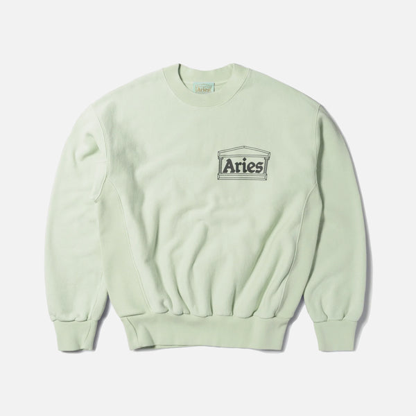 Premium Temple Sweatshirt in Pastel Green from the Aries Arise Autumn / Winter 2022 collection blues store www.bluesstore.co
