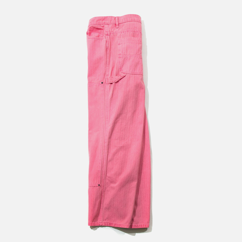 Brain Dead Women's Double Knee Herringbone Utility Pant in Pink from the brands SS22 collection blues store www.bluesstore.co