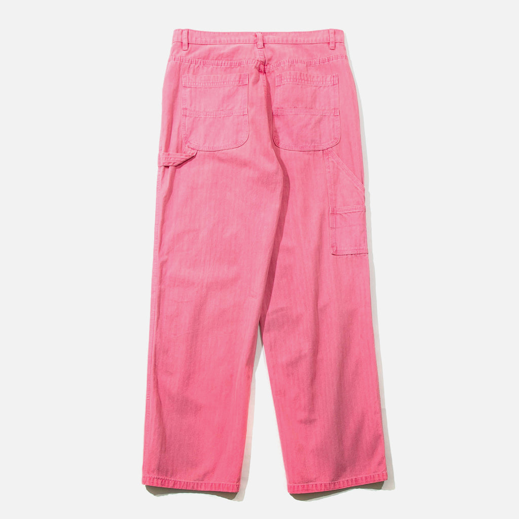 Brain Dead Women's Double Knee Herringbone Utility Pant in Pink from the brands SS22 collection blues store www.bluesstore.co