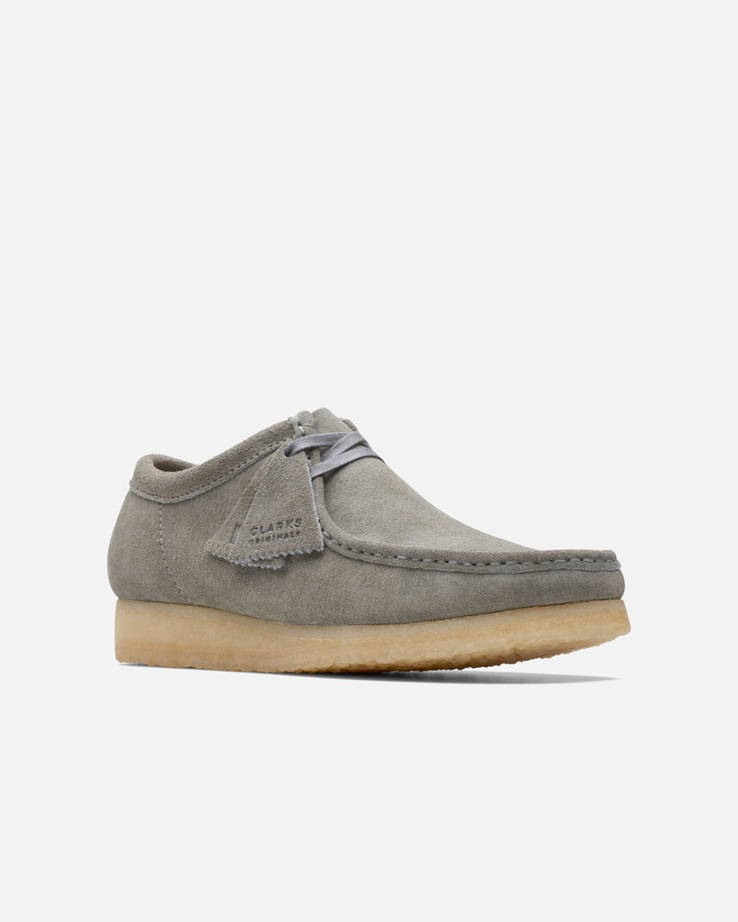 The Wallabee in Grey Suede from Clarks Originals Spring / Summer 2023 collection blues store www.bluesstore.co