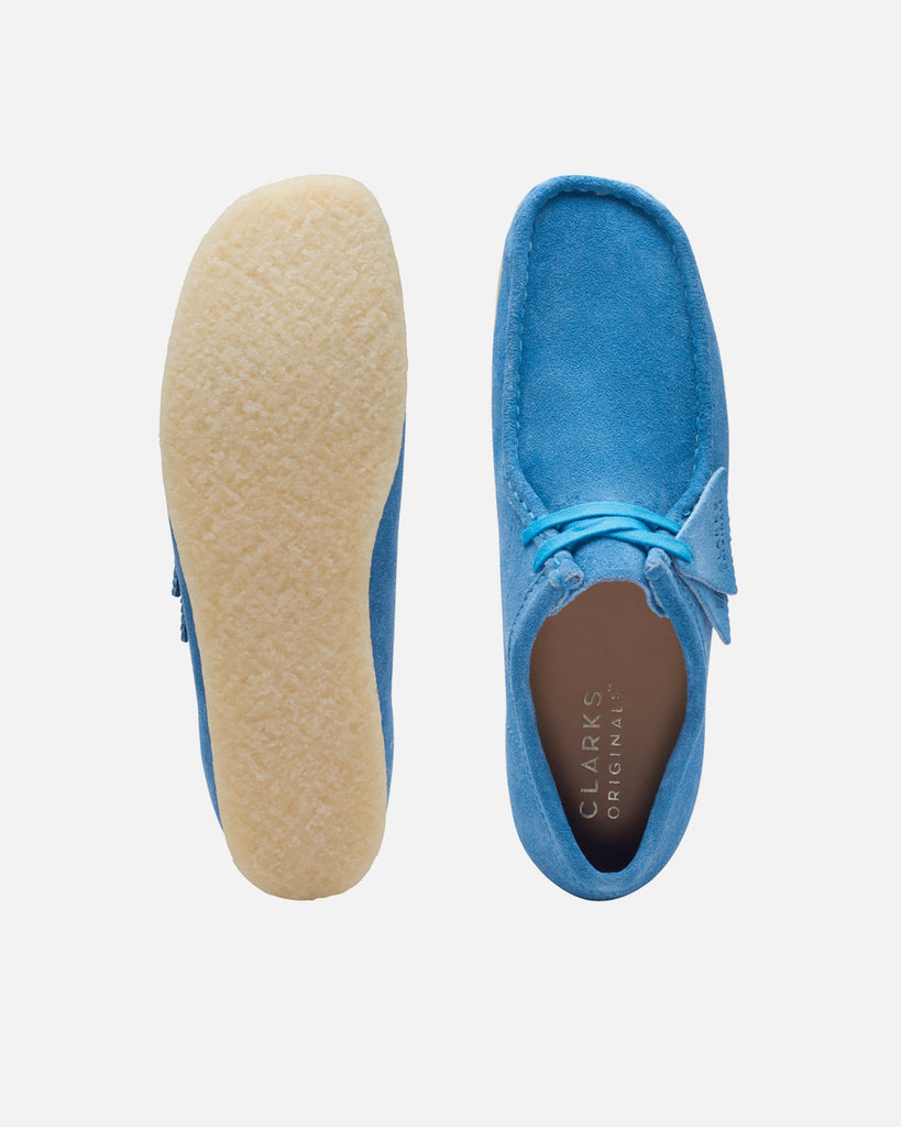 The Wallabee in Bright Blue Suede from Clarks Originals Spring / Summer 2023 collection blues store www.bluesstore.co