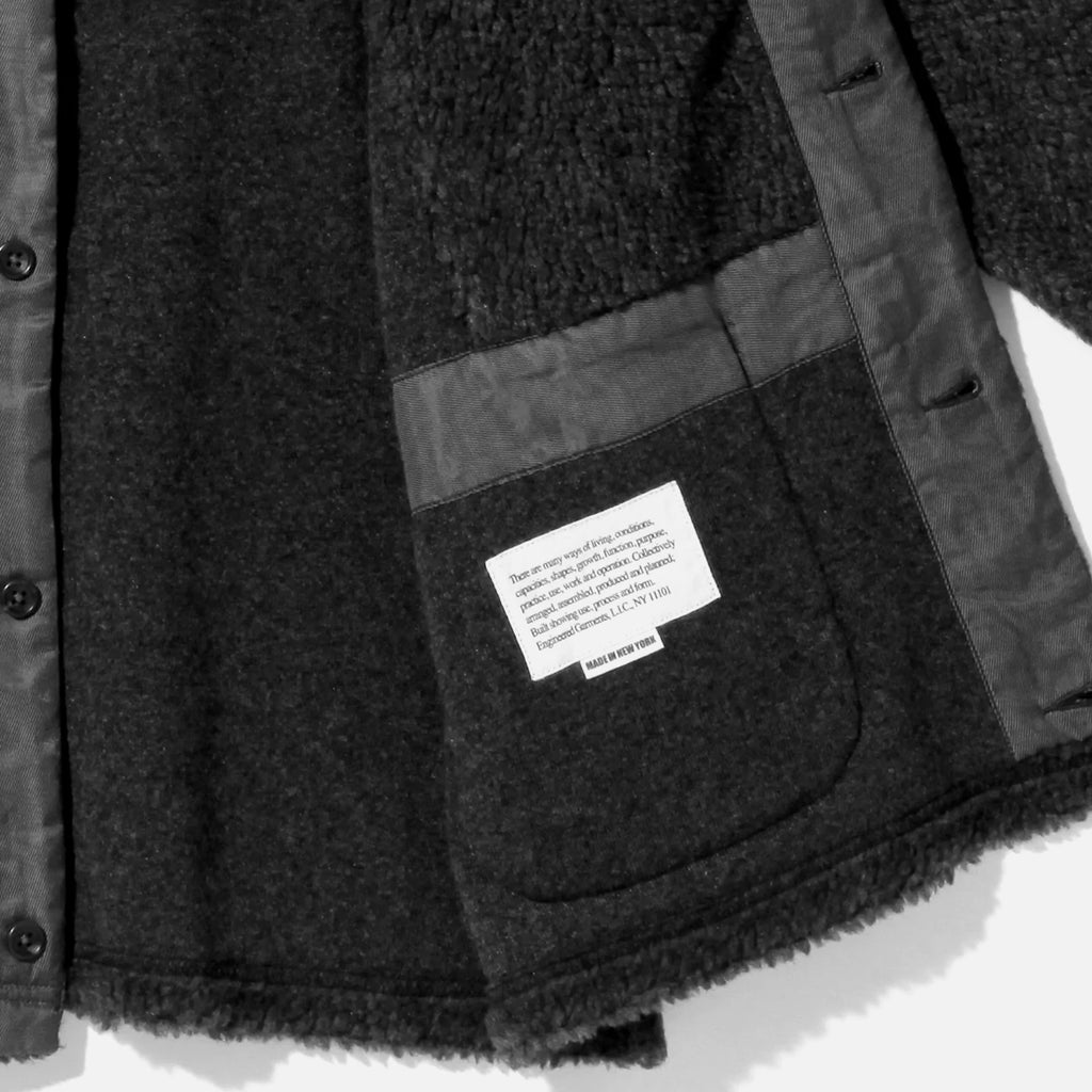 Engineered Garments Charcoal Wool Poly Shaggy Knit Cardigan blues store www.bluesstore.co