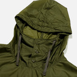 Engineered Garments Cagoule Shirt in Olive Nylon Micro Ripstop blues store www.bluesstore.co