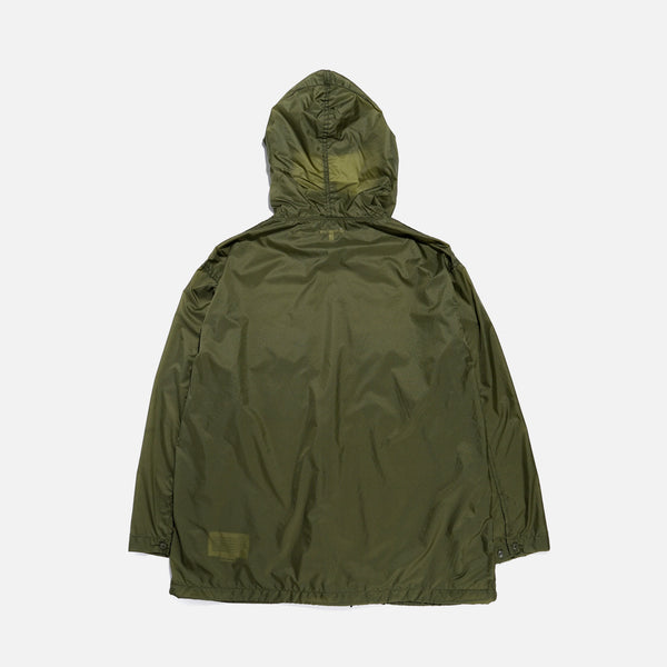 Engineered Garments Cagoule Shirt in Olive Nylon Micro Ripstop blues store www.bluesstore.co