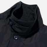 Engineered Garments Explorer Shirt Jacket in Dark Navy Memory Polyester blues store www.bluesstore.co