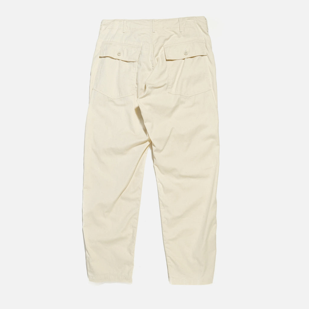 Engineered Garments Fatigue Pant cut from Natural 6.5oz Flat Twill blues store www.bluesstore.co