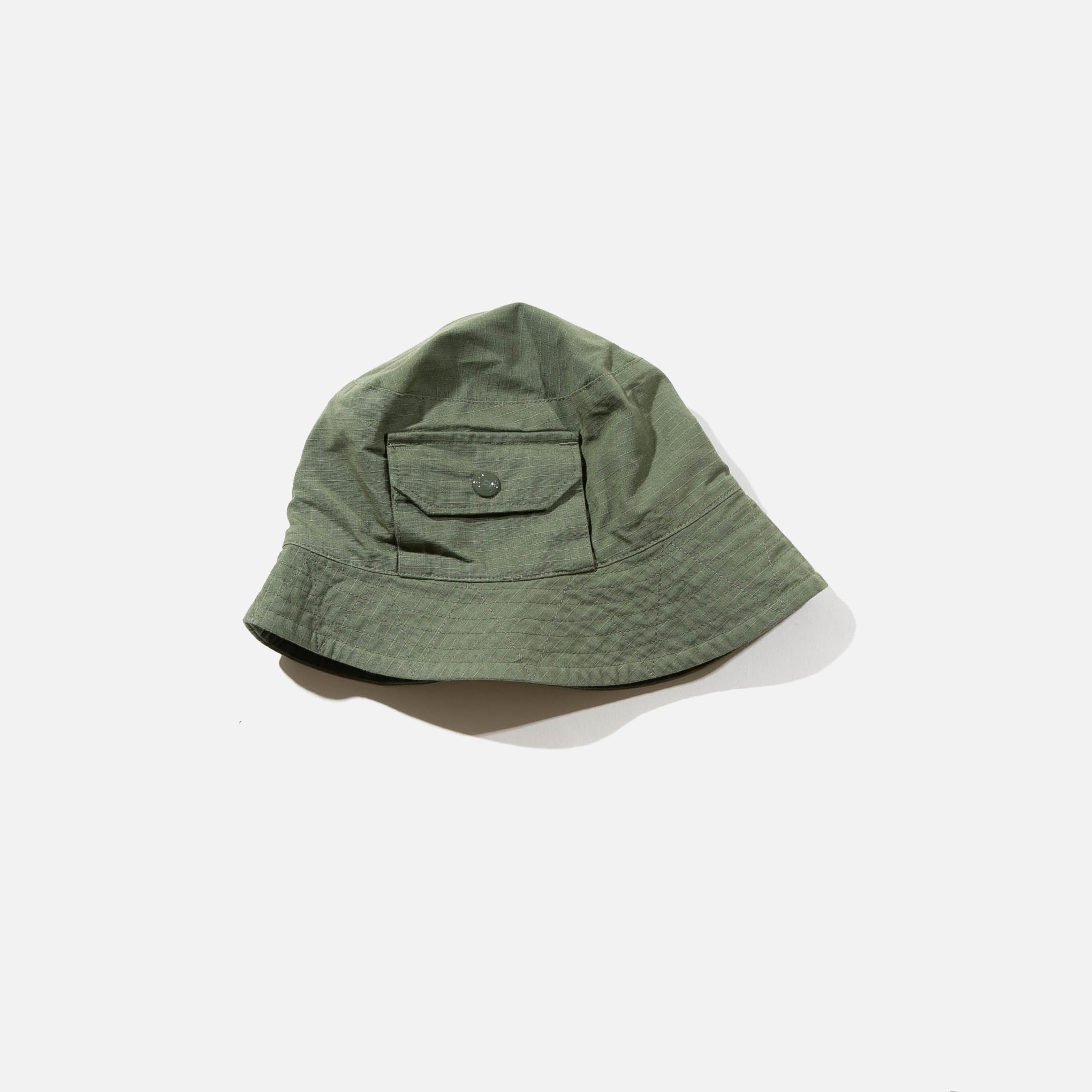 Engineered Garments Cotton Ripstop Explorer Hat in Olive | Blues Store