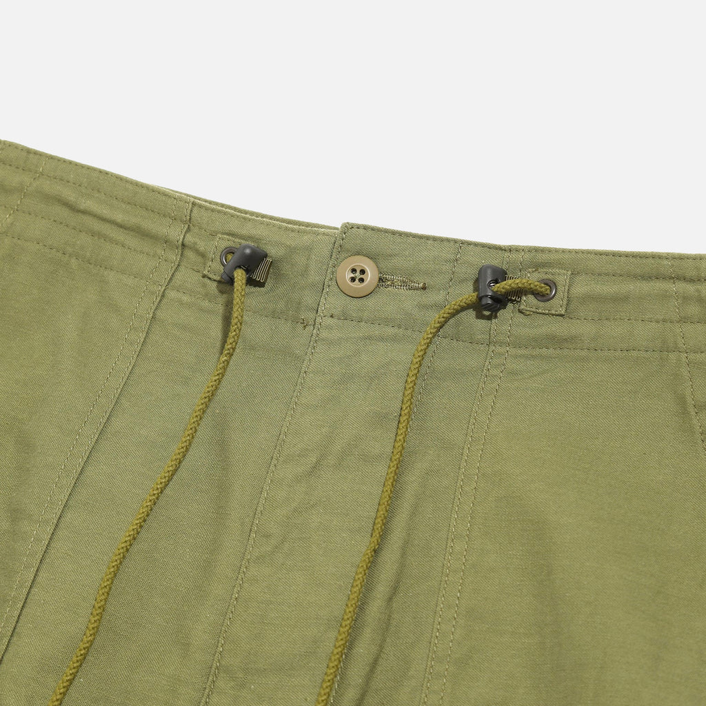 Needles String Fatigue Skirt in Olive Back Sateen blues store www.bluesstore.co