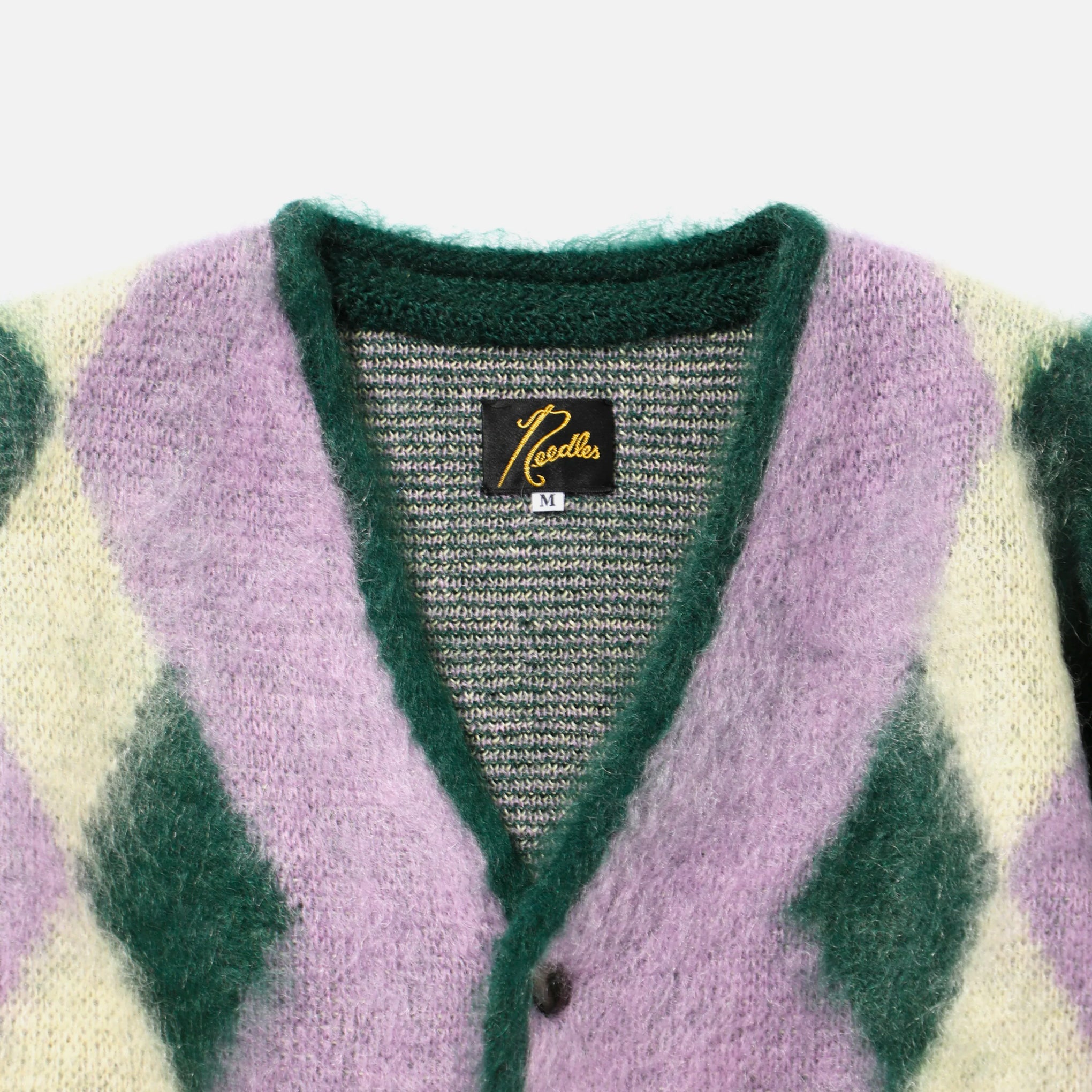 Needles V Neck Mohair Cardigan - Green Diamond | Blues Store