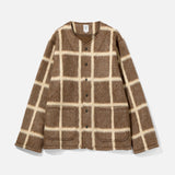 South2 West8 P.P. Cardigan Pe/Ac/M/W Sliver Plaid in Brown blues store www.bluesstore.co