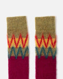 Wave Mohair Tube Socks in Burgundy mix from Blohm Shade of Tokyo blues store www.bluesstore.co