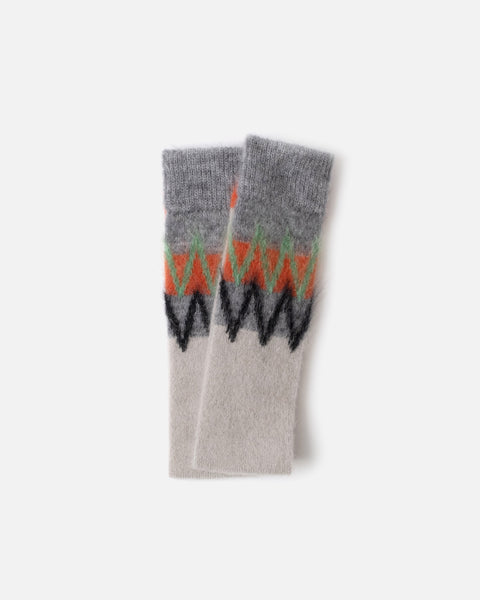 Wave Mohair Tube Socks in Grey mix from Blohm Shade of Tokyo blues store www.bluesstore.co