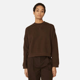 YMC (You Must Create) Almost Grown Cotton Loopback Sweatshirt in Brown blues store www.bluesstore.co