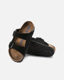 Arizona Soft Footbed Suede Leather - Black