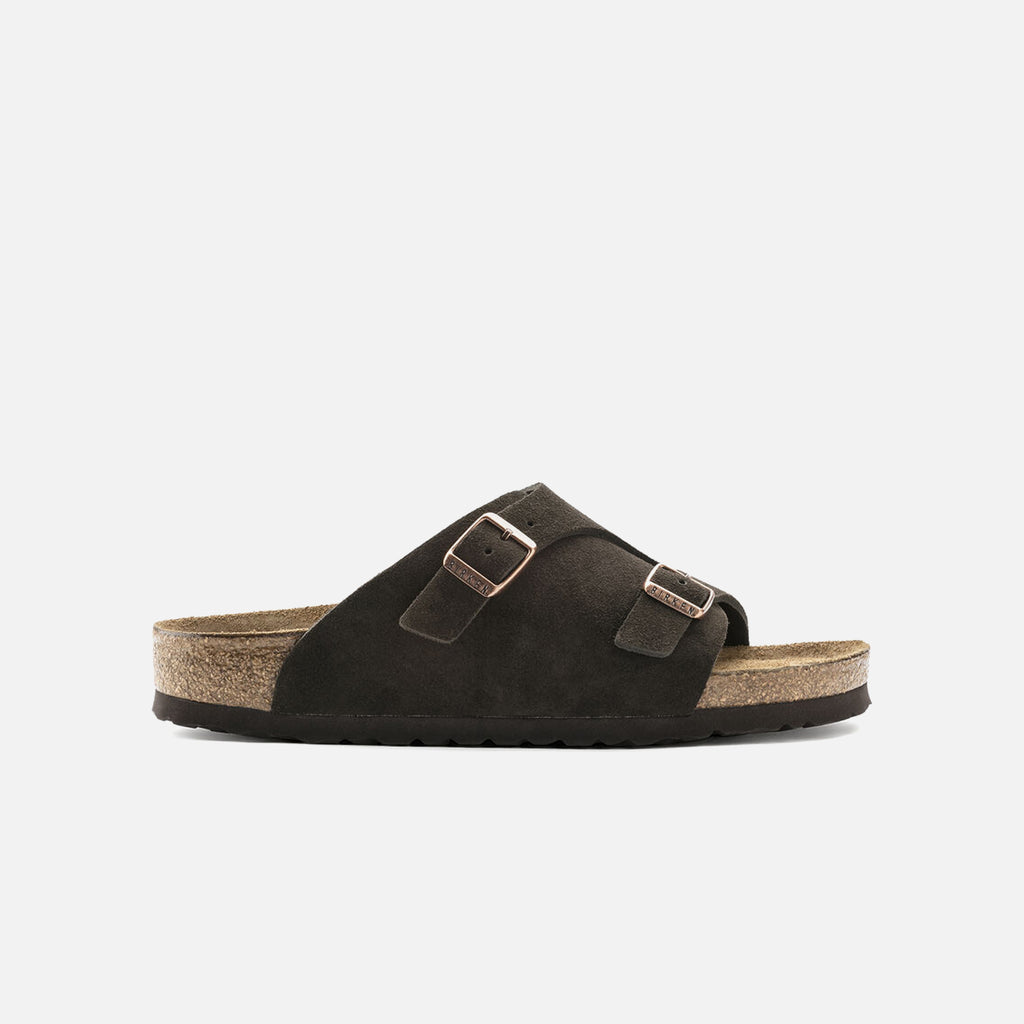 Zürich Soft Footbed in Mocha Suede from Birkenstock blues store www.bluesstore.co